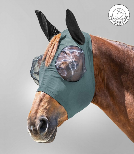Fliegenmaske Puck piniengrün Pony