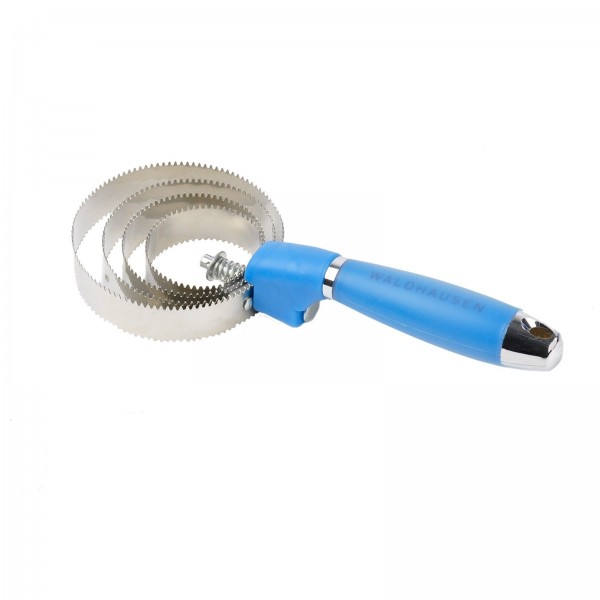 Federstriegel mit Gelgriff azurblau