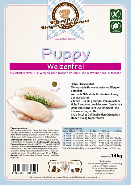 Pfeuffers Puppy weizenfrei 14kg