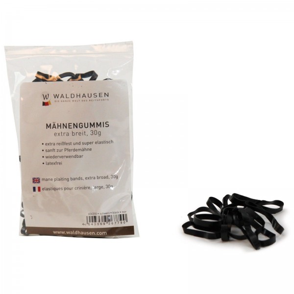 MÄHNENGUMMIS extra breit schwarz 30 G