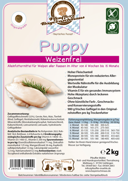 Pfeuffers Puppy weizenfrei 2kg
