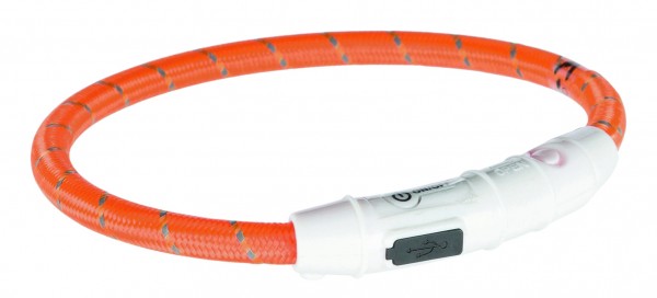 Flash Leuchtring USB, XS–S: 35 cm/ø 7 mm, orange