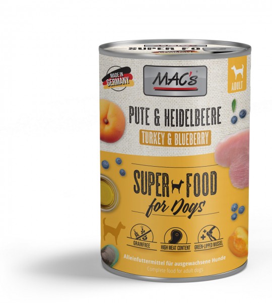 MAC´s Dog Pute & Heidelbeere 400g