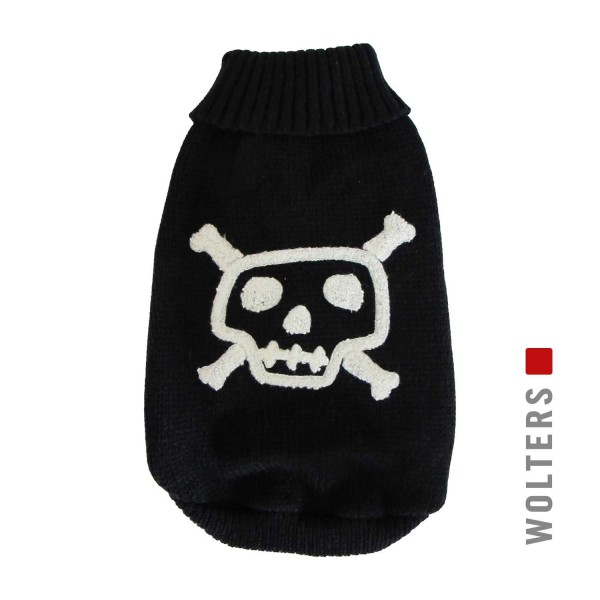 Wolters Strickpullover Totenkopf 35cm schwarz/weiß