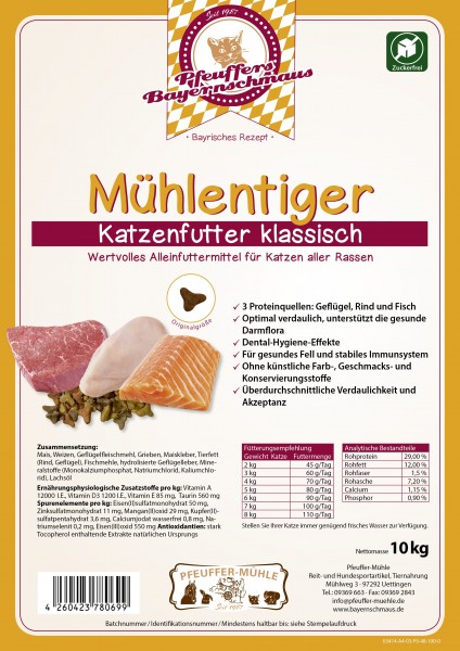 Pfeuffers Mühlentiger Katzenfutter (Mix) 10kg