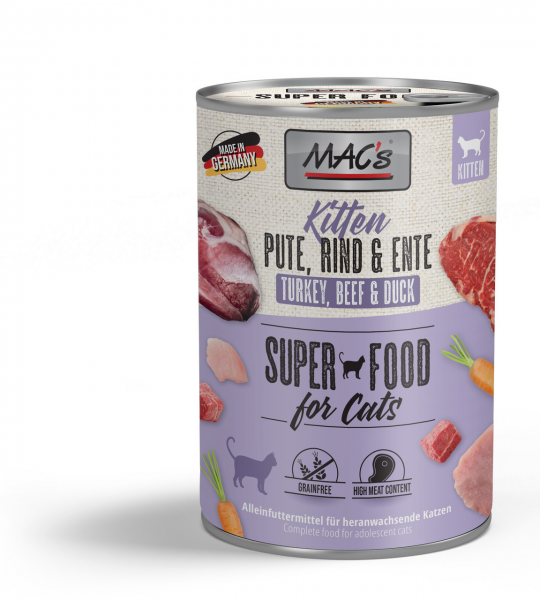 MAC''s Kitten Pute, Rind, Ente 400g