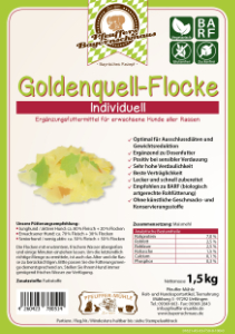 Goldenquell Flocke Hundefutter vegetarisch glutenfrei
