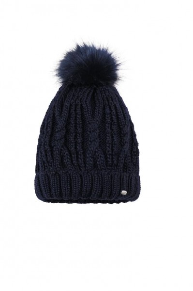 Pikeur MÜTZE FELLPOMMEL NAVY Gr. 53-55