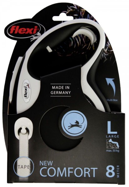 flexi New Comfort Gurt, L: 5 m, schwarz