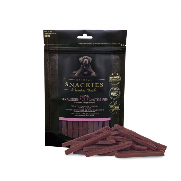 Snackies Herzhafte Straußenfleischstreifen 170g