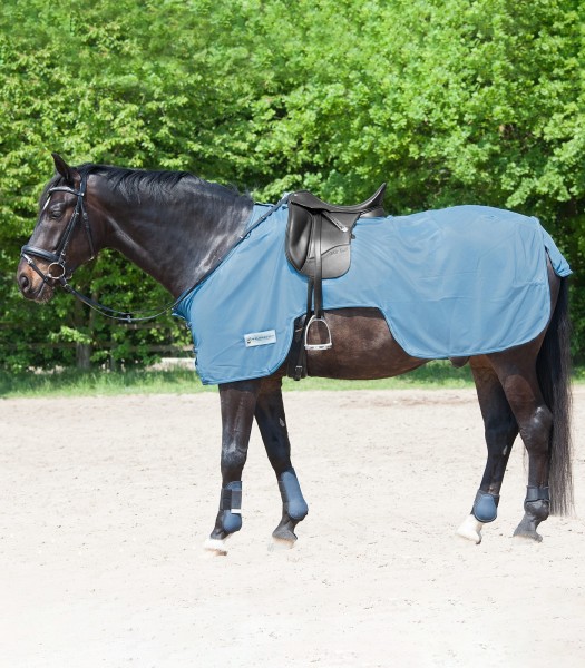 Fliegenausreitdecke ohne Halsteil hellblau 125 cm