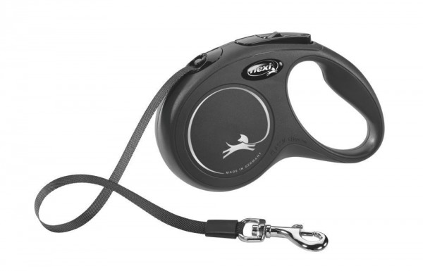 flexi New Classic Gurt, S: 5m, schwarz