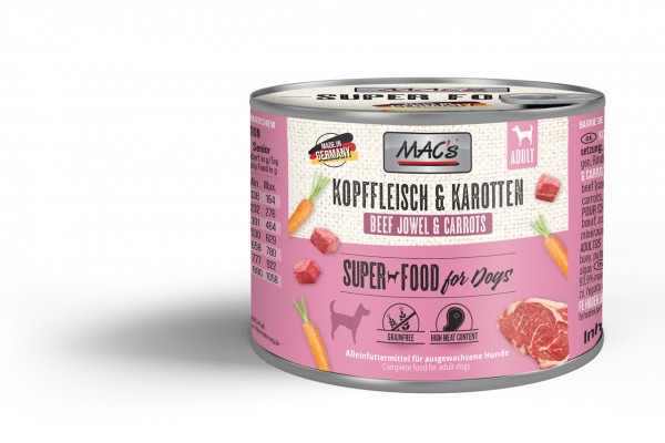 MAC´s Dog Kopffleisch & Karotten 200g