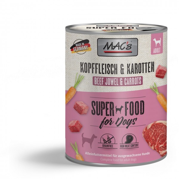 MAC´s Dog Kopffleisch & Karotten 800g