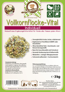 Vollkornflocke Vital Hundefutter vegetarisch