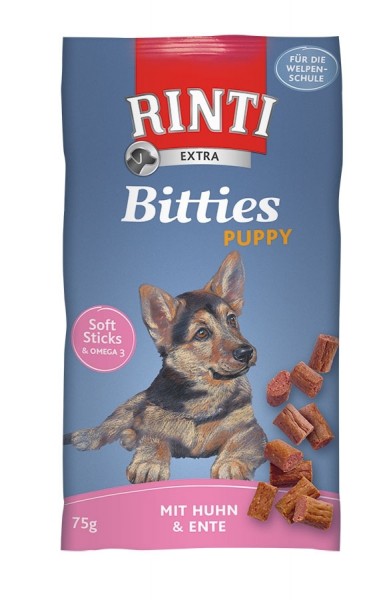 RINTI Extra Bitties PUPPY Huhn und Ente 75g Soft