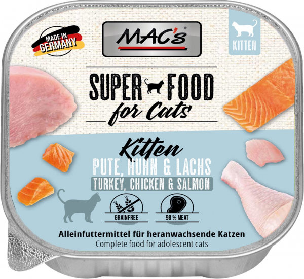 MAC´s Cat Schale Kitten Pute, Huhn, Lachs 100g