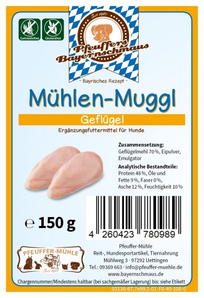 Mühlen-Muggl Geflügel Getreide- & Glutenfrei 150g