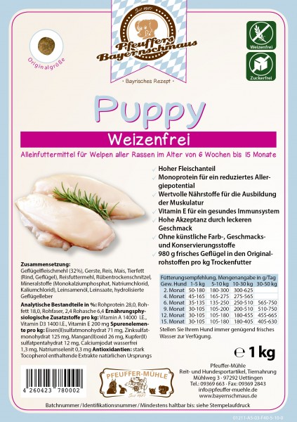 Pfeuffers Puppy weizenfrei 1kg