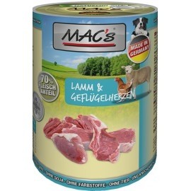 MAC´s Dog Lamm & Geflügelherzen 400g