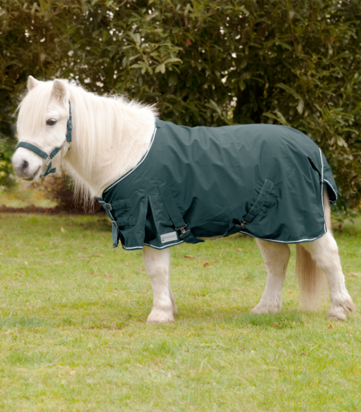 Shetty-Regendecke mit Kreuzgurten tannengrün 80 cm