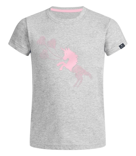 T-SHIRT LUCKY DORLE hellgrau mélange 104/110
