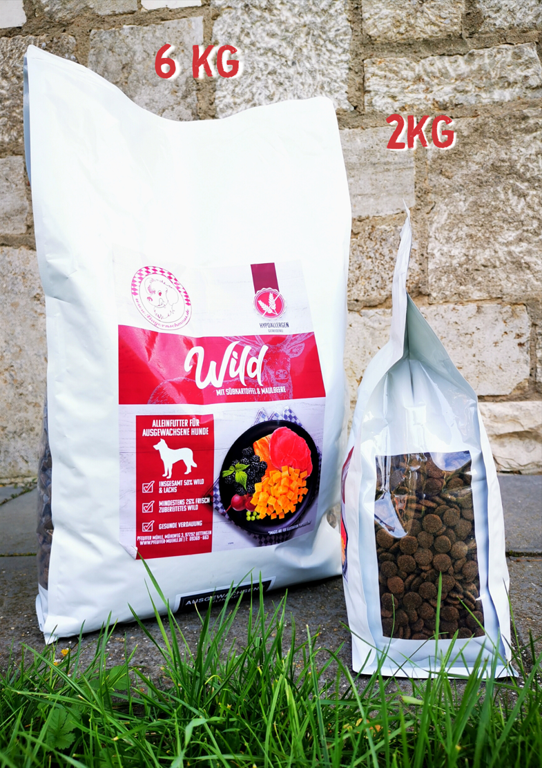 Bayernschmaus Hundefutter Wild m. Skartoffel 2kg | Trockenfutter  getreidefrei | Bayernschmaus Trockenfutter | Hundefutter | Hund |  Pfeuffer-Mhle | Reit- und Hundesportartikel, Tiernahrung