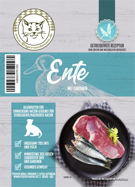 Bayernschmaus Katze Sterili Ente & Sardinen 5kg