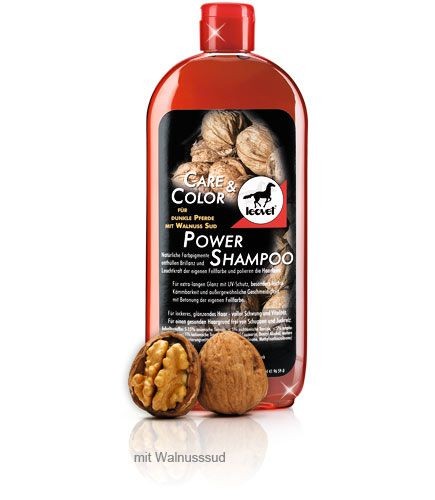 Leovet POWER SHAMPOO m. Walnuß dunkle Pferde 500ml