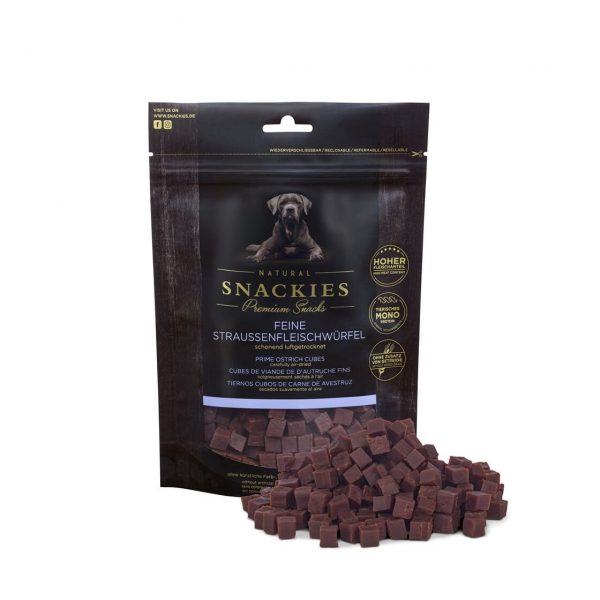 Snackies Herzhafte Straußenfleischwürfel 170g