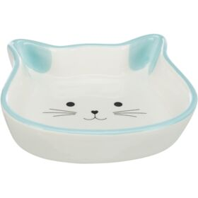 Trixie Keramiknapf Katzengesicht, 0,25 l/12cm weiß