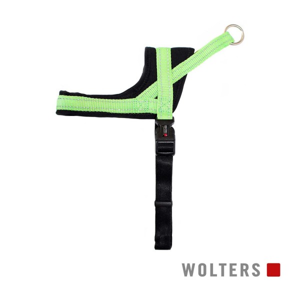 WOLTERS Geschirr Soft&Safe reflek 55-65cm lime/sch