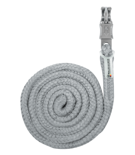 Anbindestrick Plus - Panikhaken chromgrau