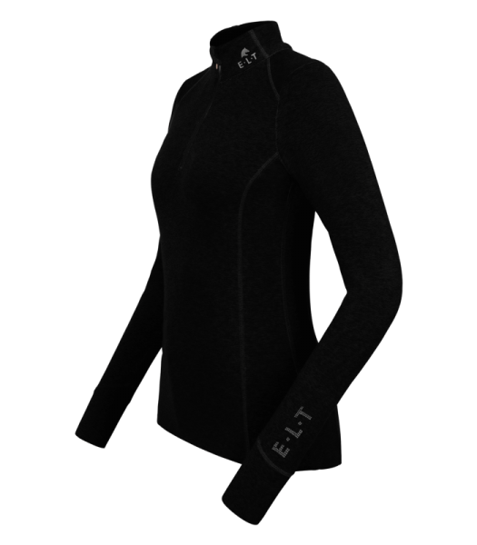 FUNKTIONS-ZIP-SHIRT MILANO schwarz XS