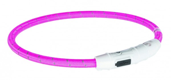Flash Leuchtring USB, L–XL: 65 cm/ø 7 mm, pink