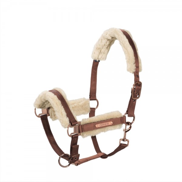 ESKADRON Halfter Double Pin Faux Fur copper V