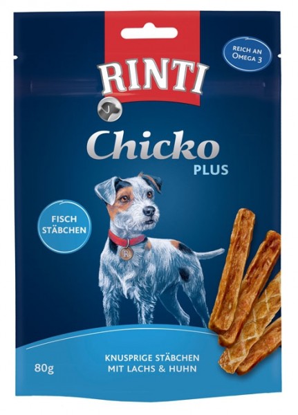 RINTI Chicko Plus Fischstäbchen Lachs + Huhn 80g