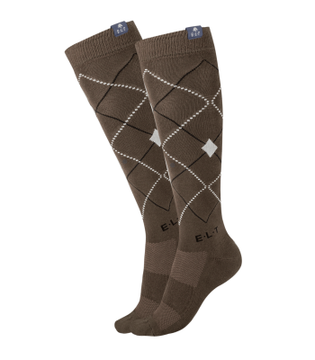 Reitsocken Argyle grünbraun 35-38
