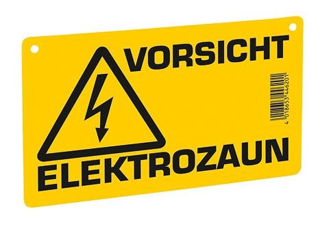 Warnschild "Vorsicht E-Zaun"