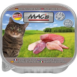 MAC´s Cat Schale Ente, Kaninchen & Rind 85g