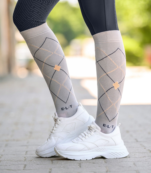 Reitsocken Argyle chromgrau 39-42