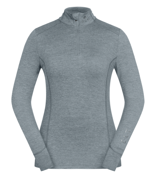 FUNKTIONS-ZIP-SHIRT MILANO silberblau M