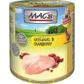 MAC´s Cat Geflügel & Cranberry 800g getreidefrei
