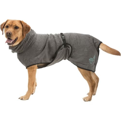 Bademantel für Hunde grau L 60cm