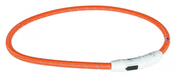 Flash Leuchtring USB, L–XL: 65 cm/ø 7 mm, orange