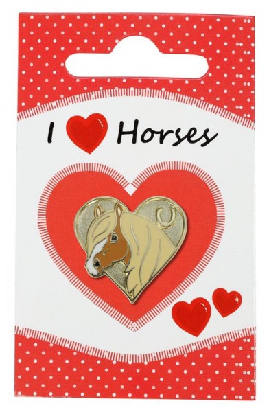 Pferde-Pin "I love Horses"