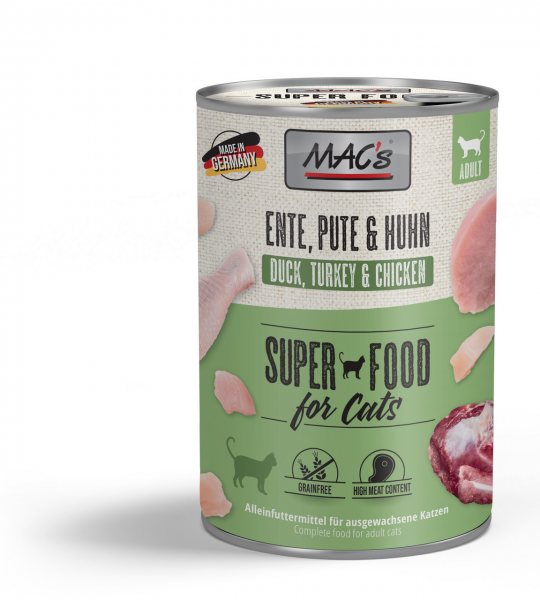 MAC´s Cat Ente, Pute, Huhn getreidefrei 400g