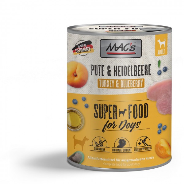 MAC´s Dog Pute & Heidelbeere 800g