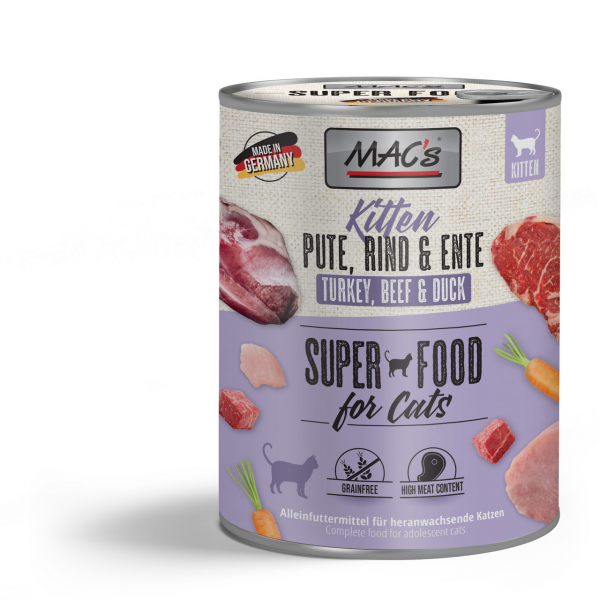 MAC´s Cat Kitten Pute, Rind & Ente 800g