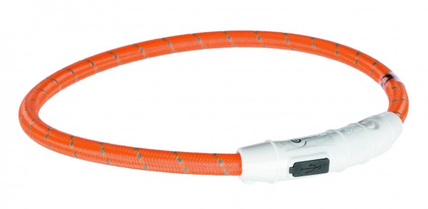 Flash Leuchtring USB, M–L: 45 cm/ø 7 mm, orange
